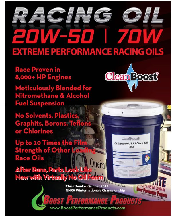 Racing oil front